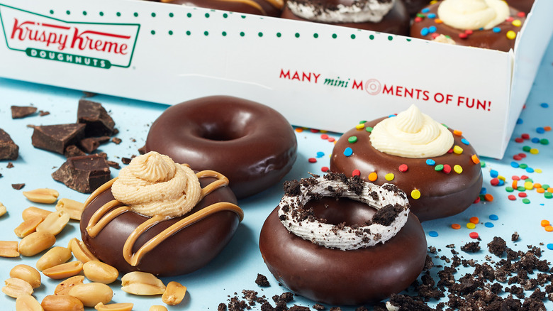 Mini chocolate glazed donuts from Krispy Kreme