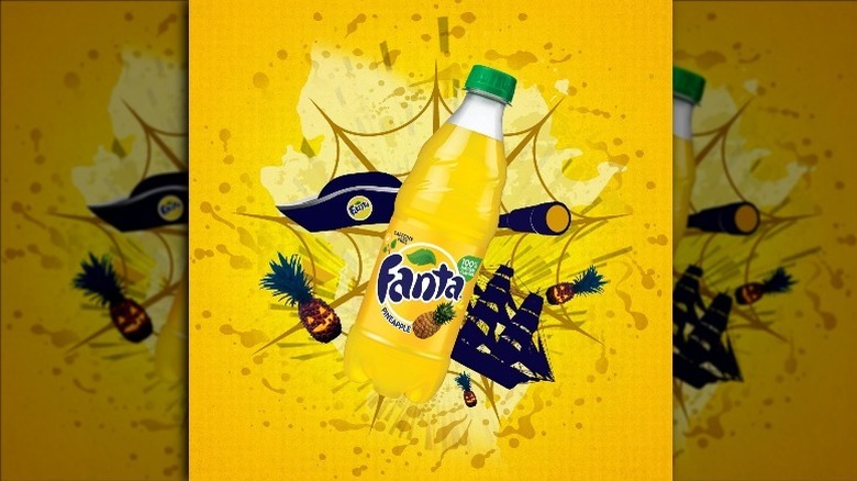 fanta pineapple with pineapple pirate graphic