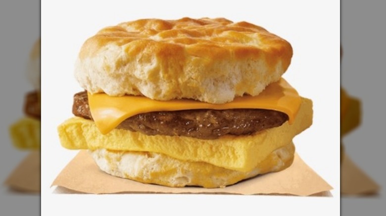 sausage egg and cheese biscuit