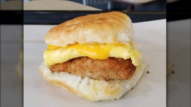 Chick-fil-A chicken, egg, and cheese biscuit