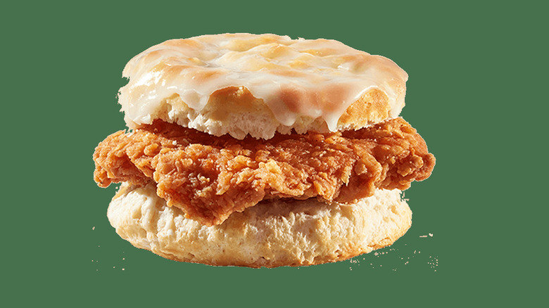 krystal's donut-glazed chik biscuit