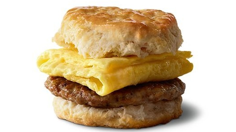 mcdonalds sausage and egg biscuit