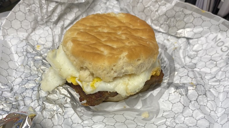 sausage egg cheese biscuit