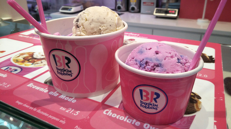 Baskin-Robbins ice cream cups