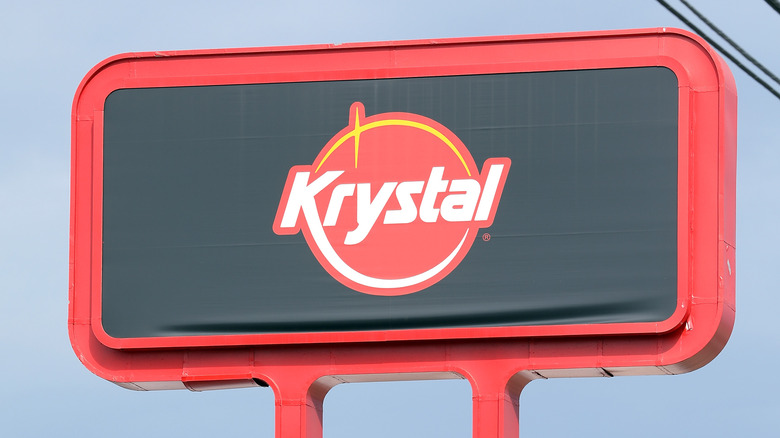 Krystal restaurant sign