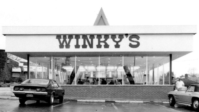 Retro print ad for Winky's Hamburgers