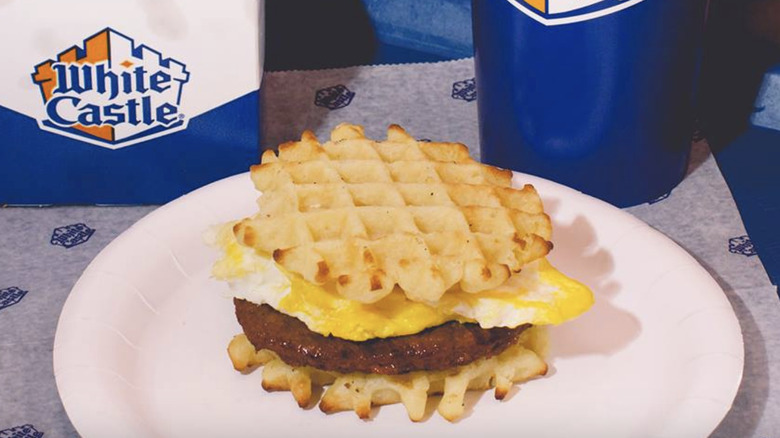 White Castle breakfast waffle