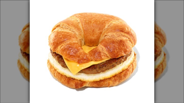 Dunkin' breakfast croissant sandwich