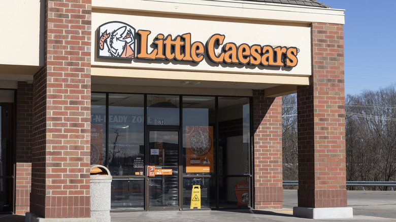 A Little Caesars Restaurant Storefront 