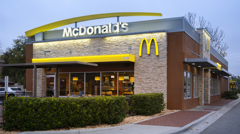 Exterior of a McDonald's restaurant 