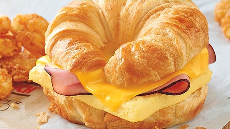 Burger King croissant breakfast sandwich