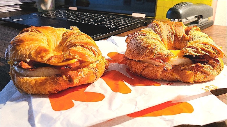 Croissant breakfast sandwiches