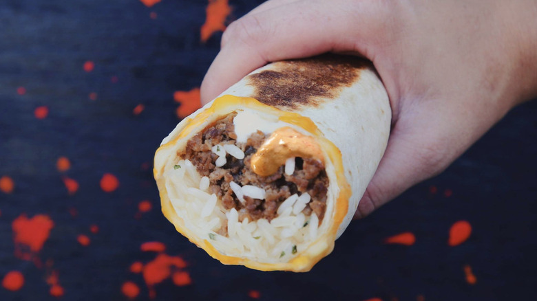 Volcano Quesarito with Lava Sauce