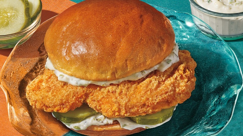 Popeyes' Cajun flounder fish sandwich