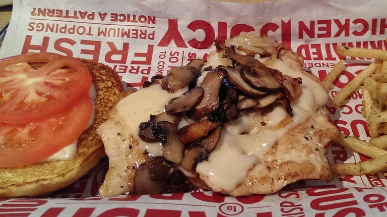 mushroom swiss grilled chicken sandwich