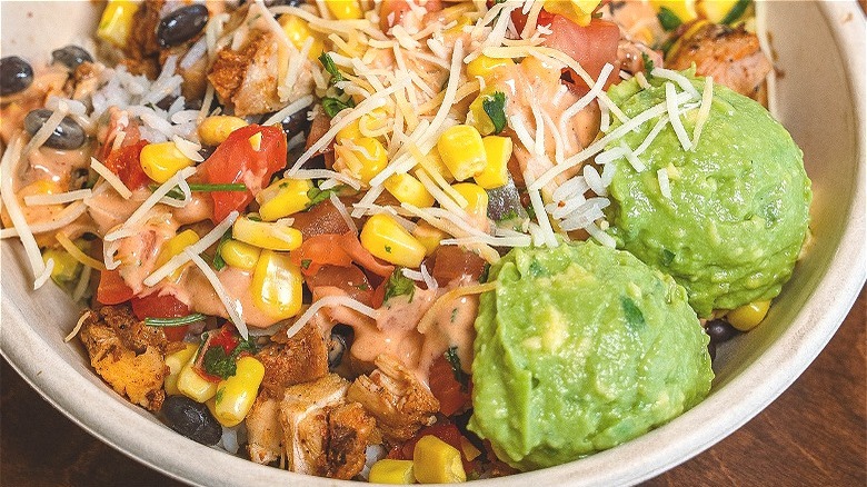 Burrito bowl close-up