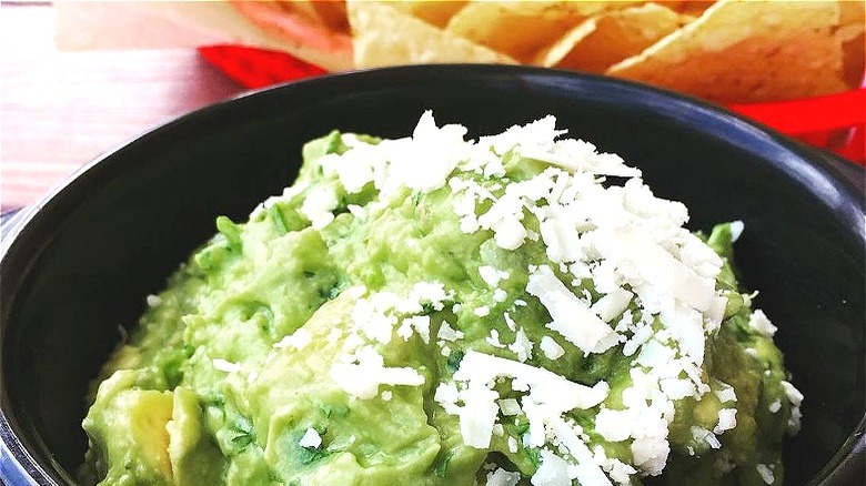 Guacamole close-up in bowl