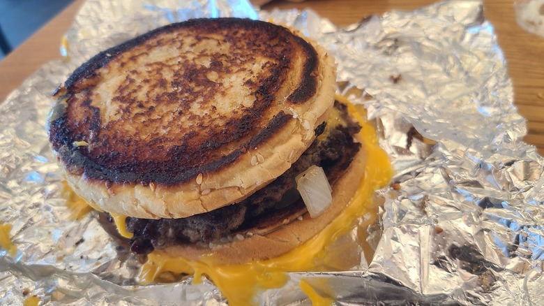 grilled cheese cheeseburger Five Guys