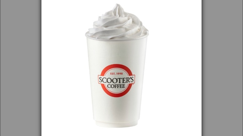 Scooter's hot chocolate in cup