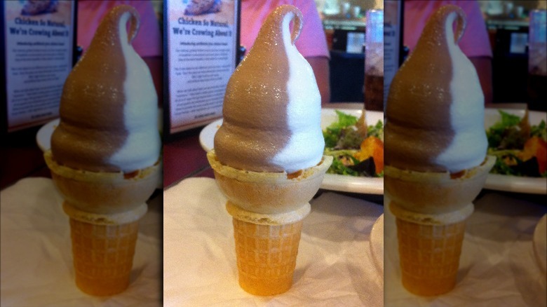 Free Jason's Deli's Swirled Ice Cream Cone on table