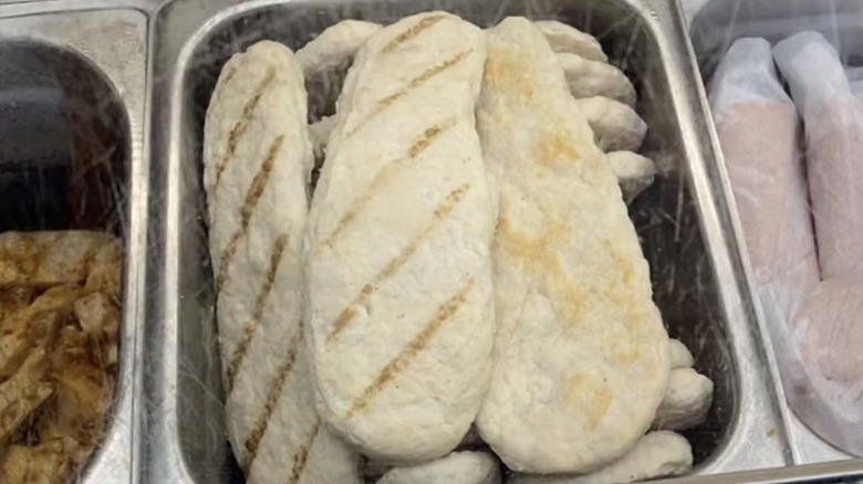 Container of Subway chicken breasts