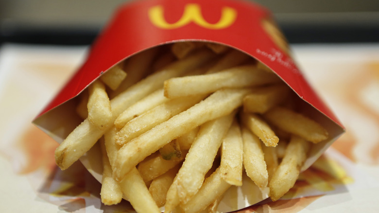 McDonald's French fries on a tray