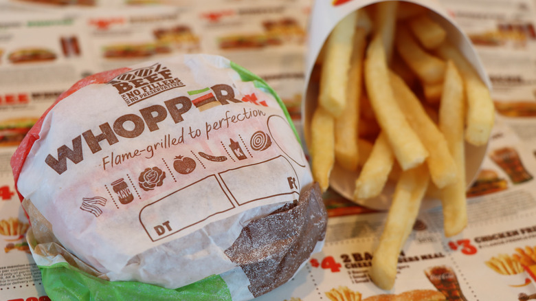 Whopper Jr with fries