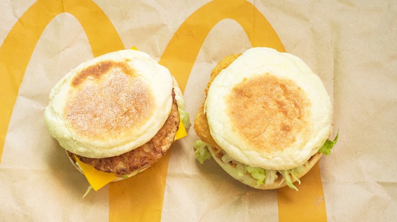 two McMuffins from McDonald's