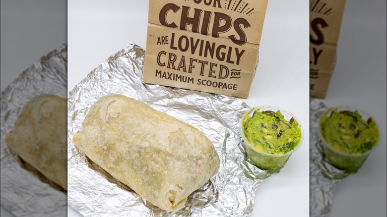 Chipotle burrito with Guacomole