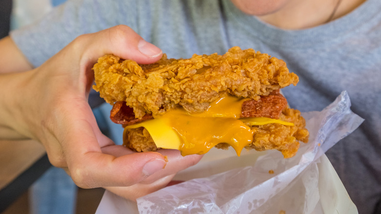 KFC double down sandwich