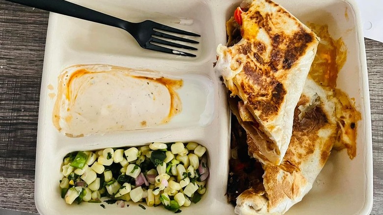 Chipotle quesadilla and sides