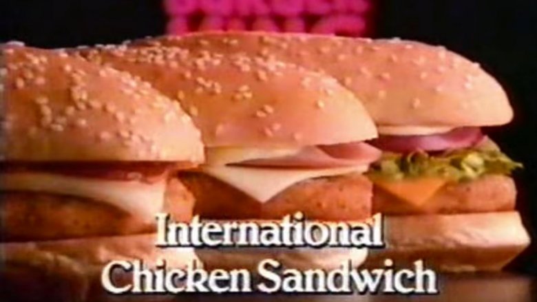 Burger King International chicken sandwiches