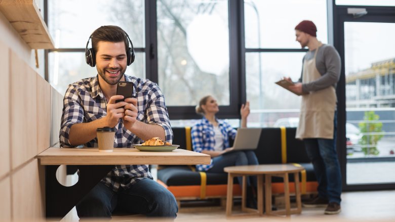 man at restaurant