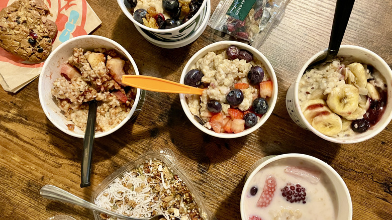 Tasting a variety of fast food oatmeals side-by-side