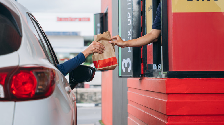 person at drive thru