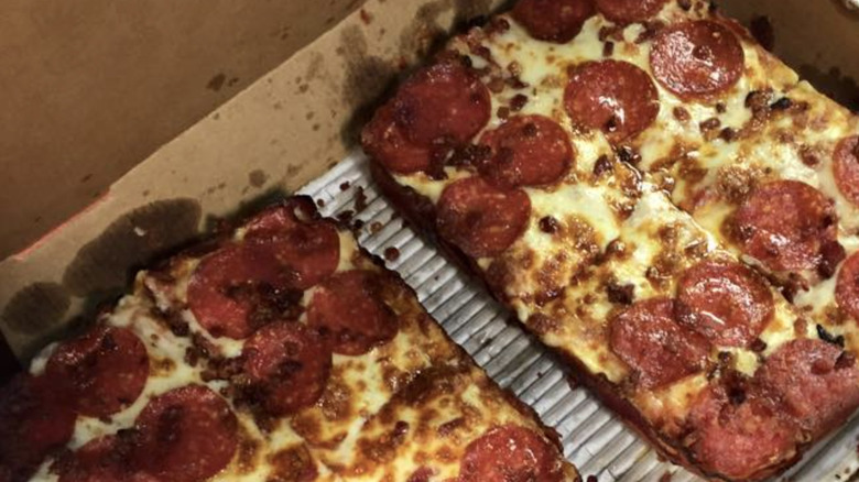 Bacon wrapped pizza Little Caesar's
