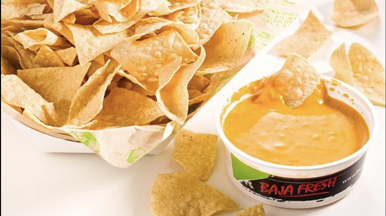 baja fresh taco queso dip and chips