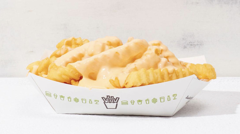 shake shack cheese fries up close 