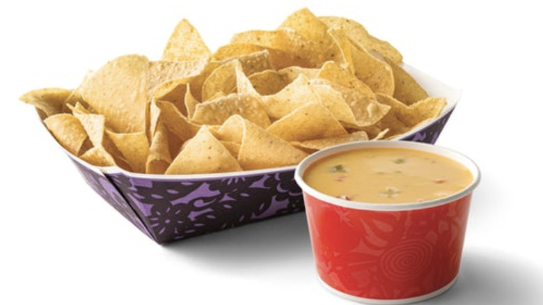 taco cabana queso dip and chips