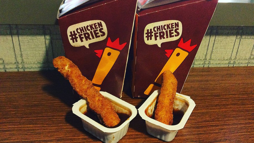 Burger King chicken fries in BBQ sauce