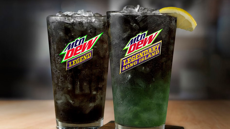 Mountain Dew Legend soda and Legendary Long Island cocktail