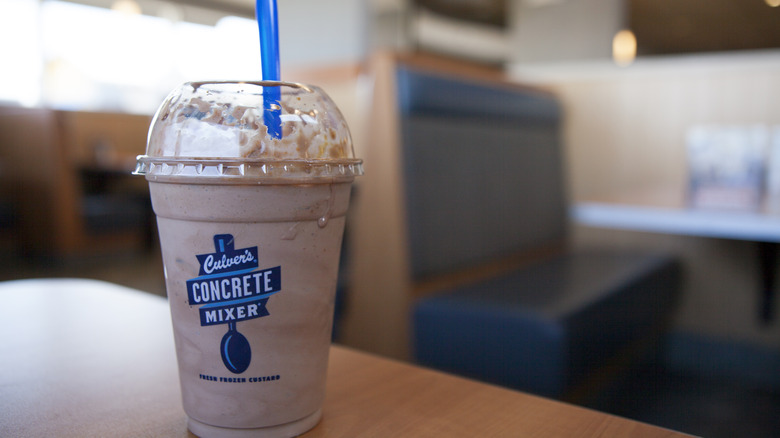 Concrete mixer with whipped cream