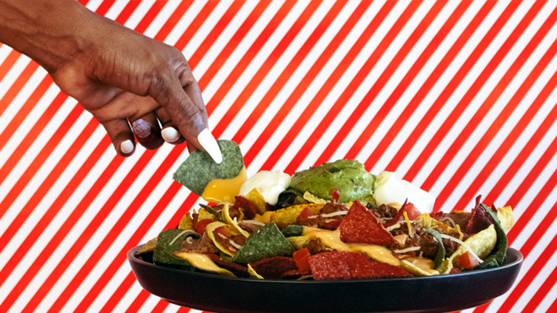 festive nacho plate