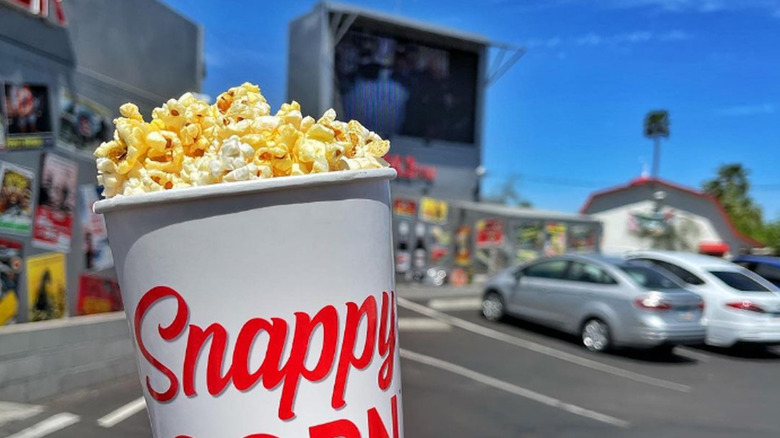 popcorn in snappy's parking lot