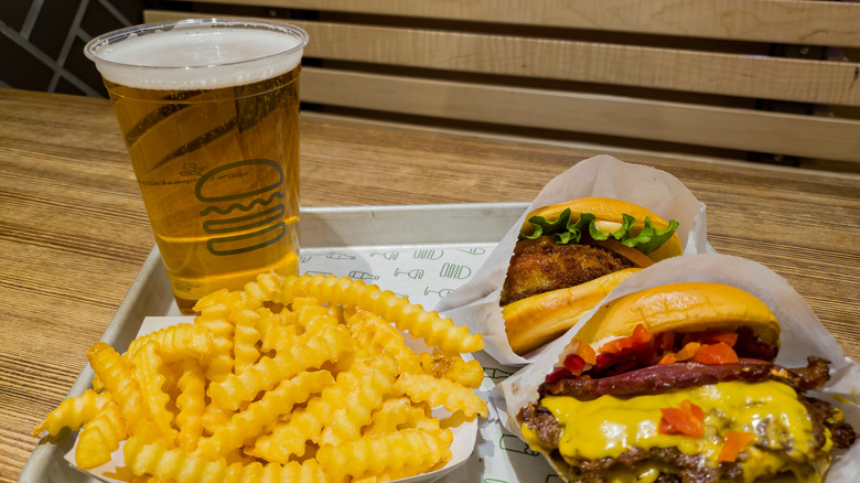 Shake Shack beer and burgers