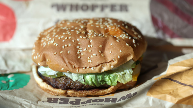 Burger King whopper burger