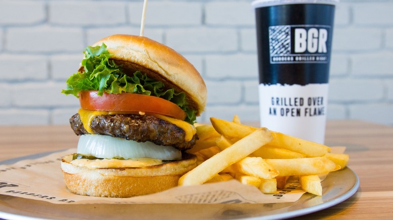 BGR burger, fries, and coke