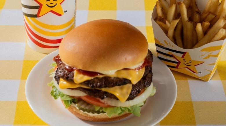 Hardee's double cheeseburger fries