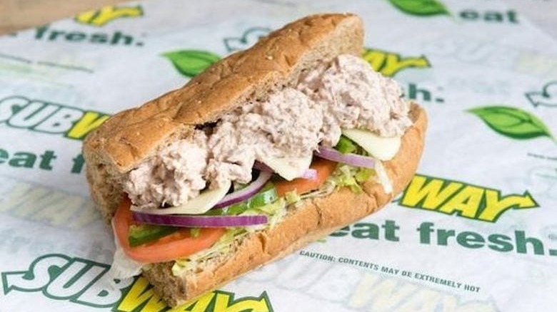 tuna sandwich from Subway