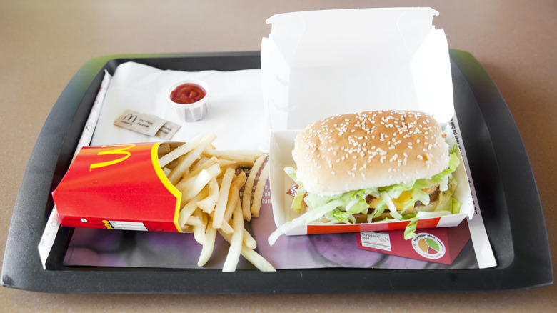 McDonald's burger and fries